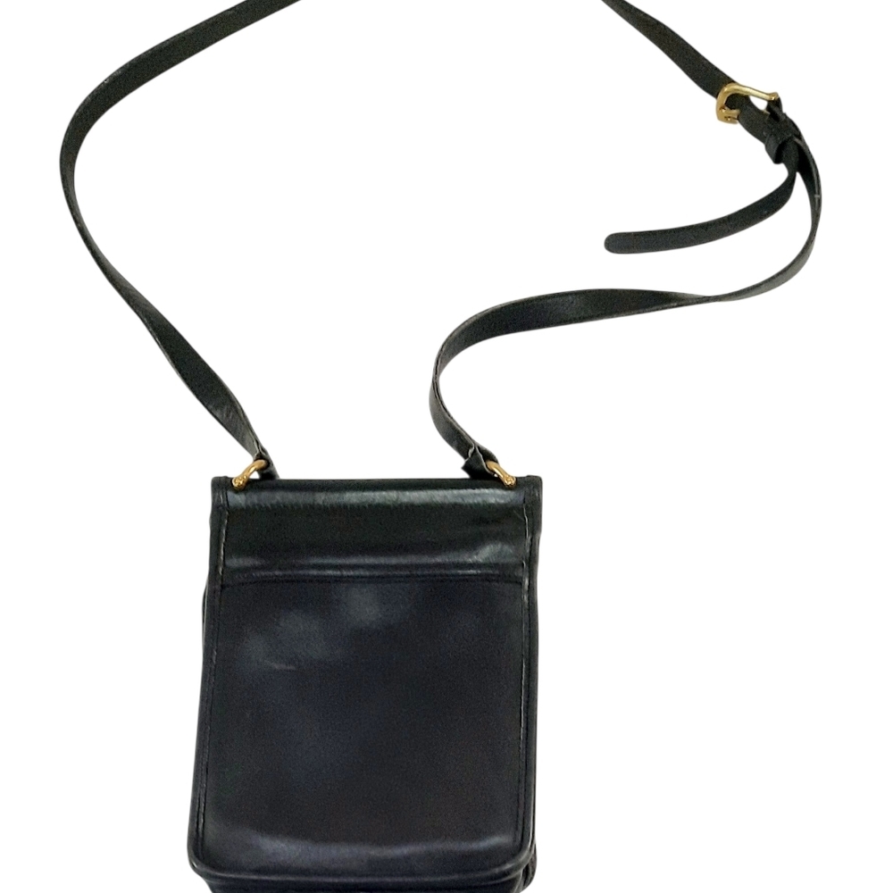 Vintage COACH 9930 Murphy BLACK Leather Crossbody Bag Purse - Picture 2 of 5